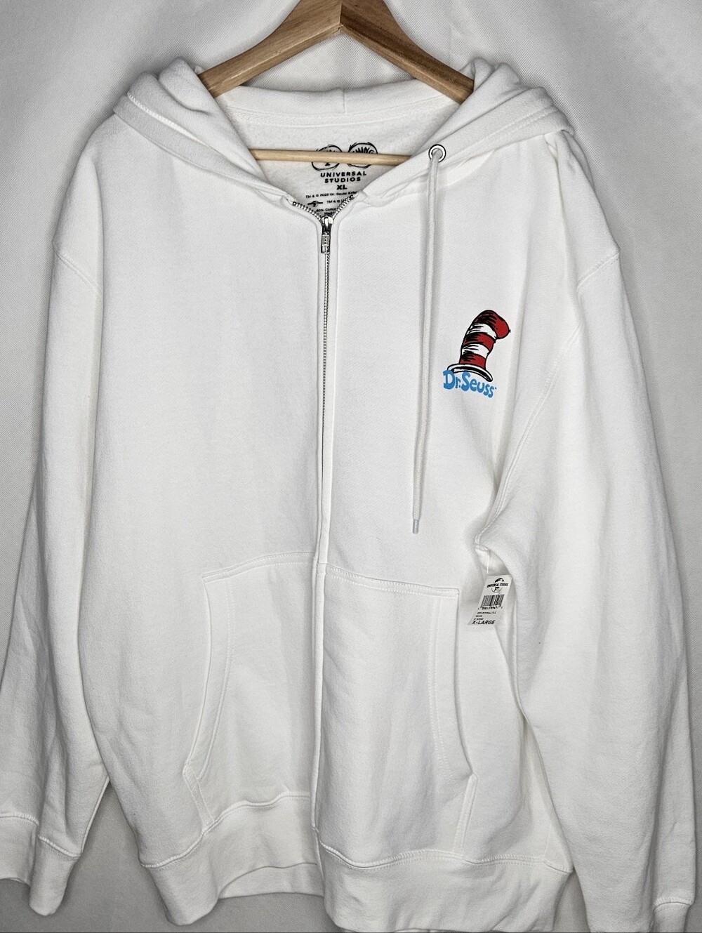 Universal Studios Mother Of All Things Cat In The Hat Hoodie Sz XL NWT Full Zip